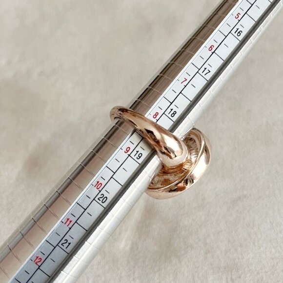 Rose Gold Pave 8 Point Starburst Stamp Fashion Costume Statement Ring - Picture 8 of 11